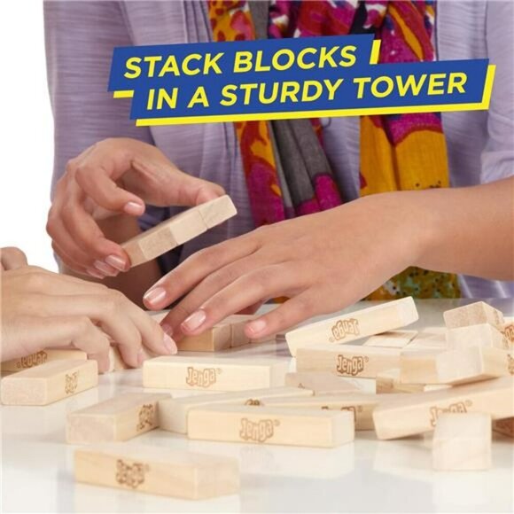Jenga Original Wood Block Game Stacking Tower Family Party Game for Kids - Picture 4 of 7